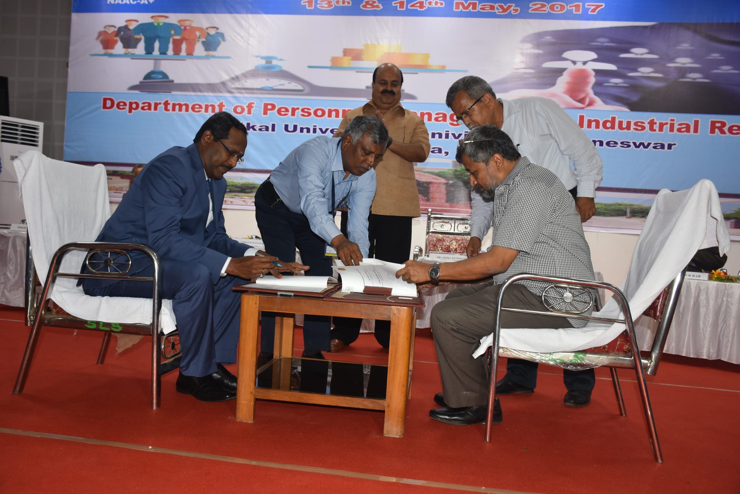 MOU signed Between Utkal University and NLC India during International seminar-2017 