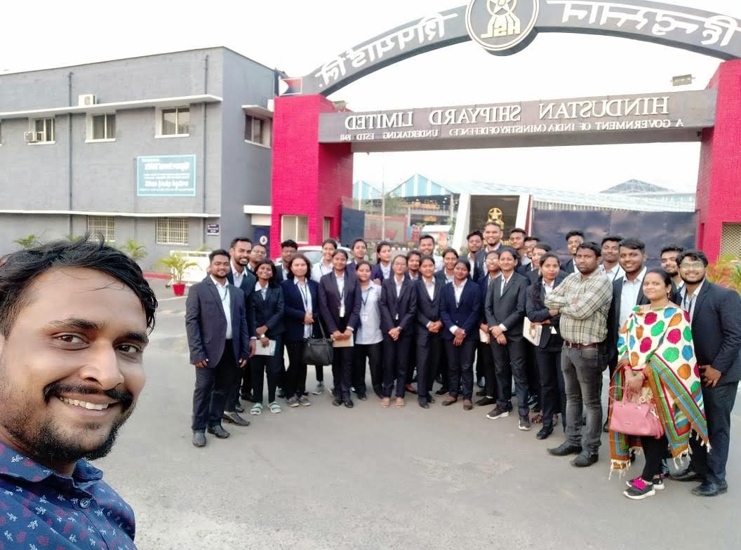 Industrial Study Tour at Hindustan Shipyard at Visakhapatnam