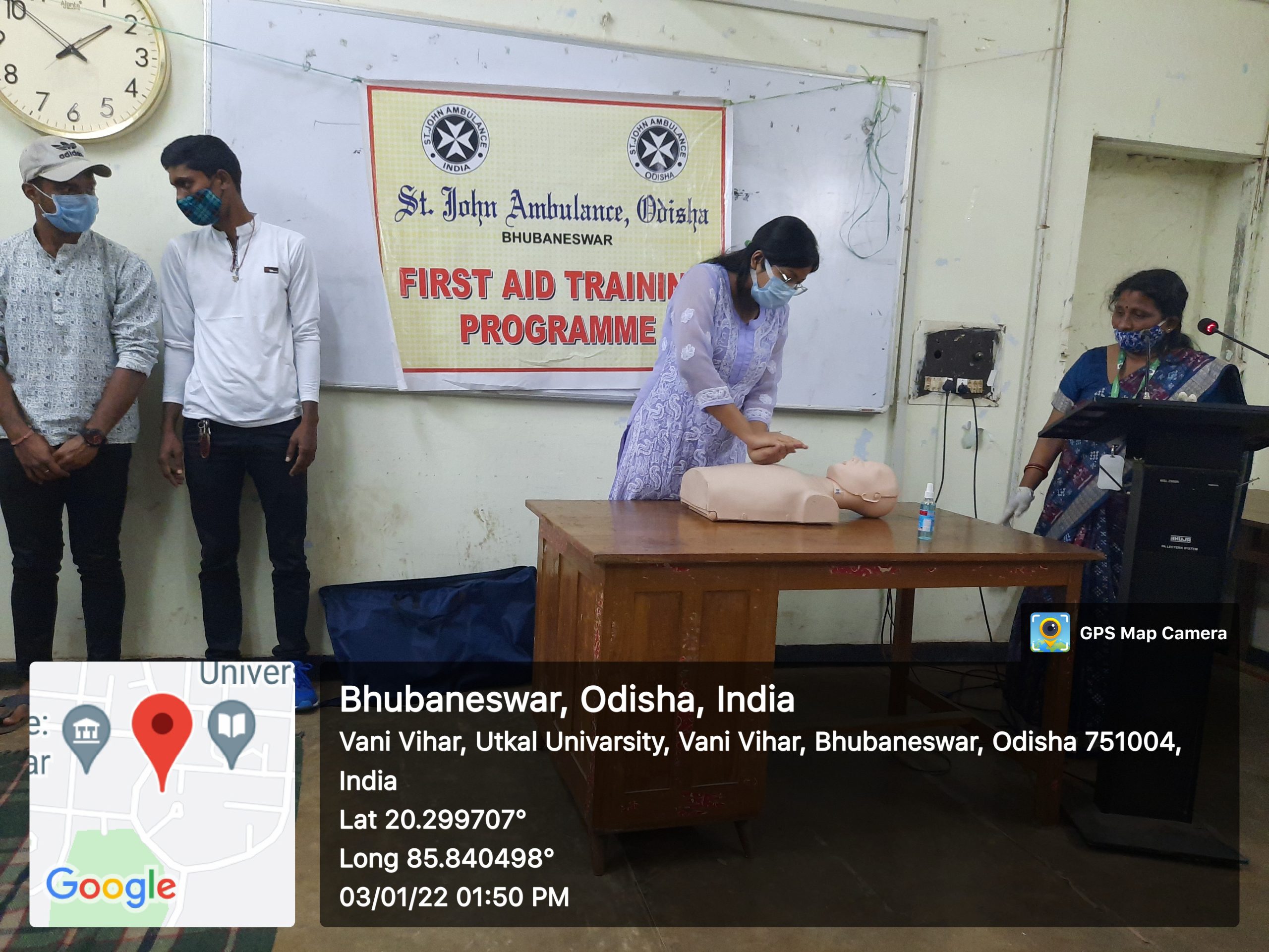 First Aid Training Programme in the Department of Sociology in collaboration with St. John Ambulance, Odisha.