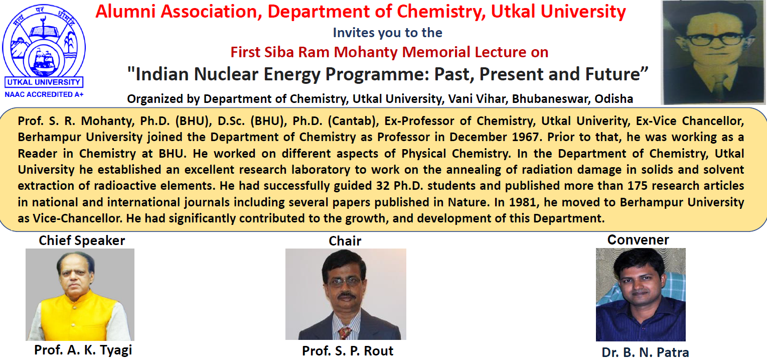 Faculty memorial lecture on 12.02.2022 (Prof. S.R. Mohanty)