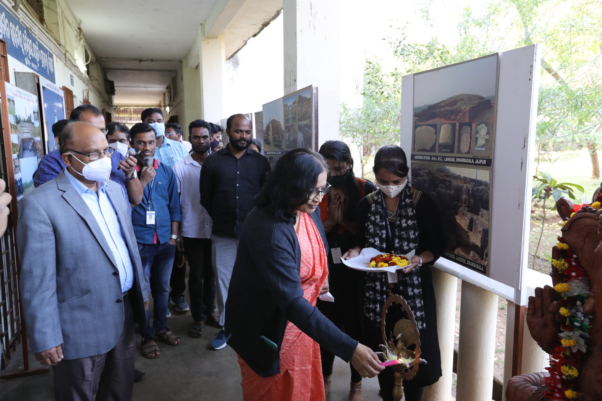 Vice chancellor Madam Professor Sabita Acharya inaugurates the Photo Exhibition -30-12-2021
