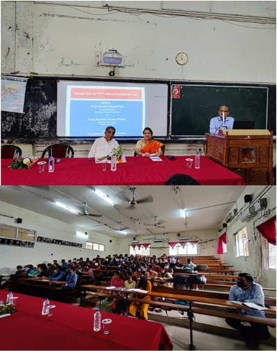 Observation of constitution day in the department. Speakers are Prof. Susmit Pani &  Prof. Basant Mallik