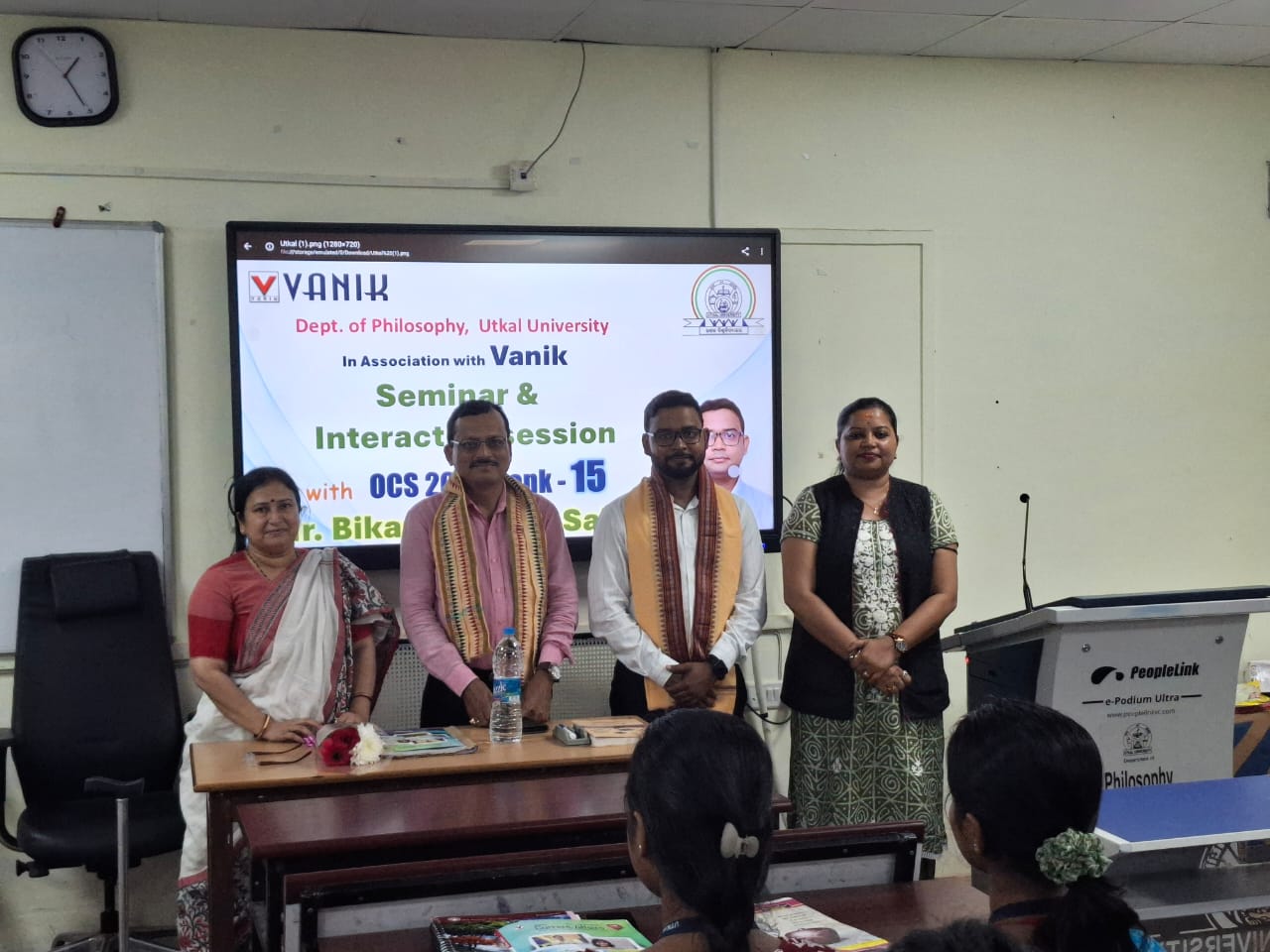 Seminar and Interaction session with OCS topper held in Dept. of Philosophy.