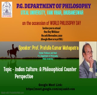Dept. of Philosophy celebrating World Philosophy Day in the Year of 2020