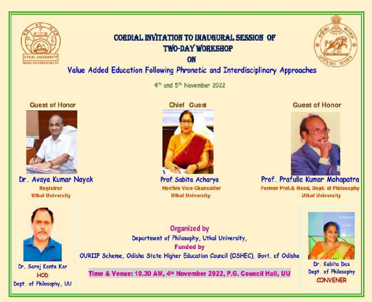 Two-day workshop on value-added education following Phronetic & interdisciplinary Approaches-2022