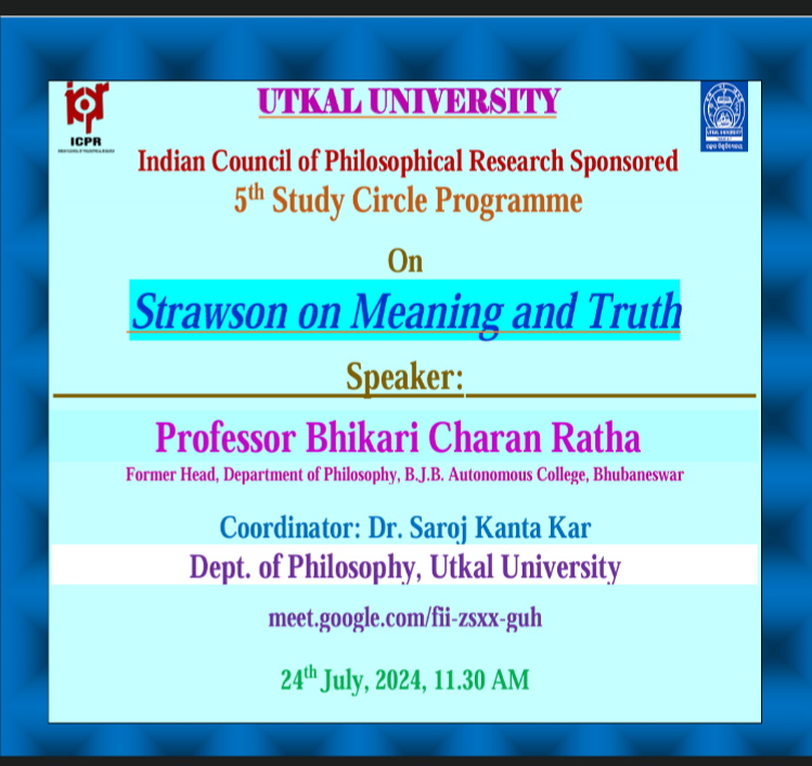 Dept. of Philosophy Conducted by Study Circle -2024