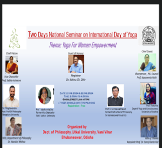  Two-day national seminar on yoga- 2024