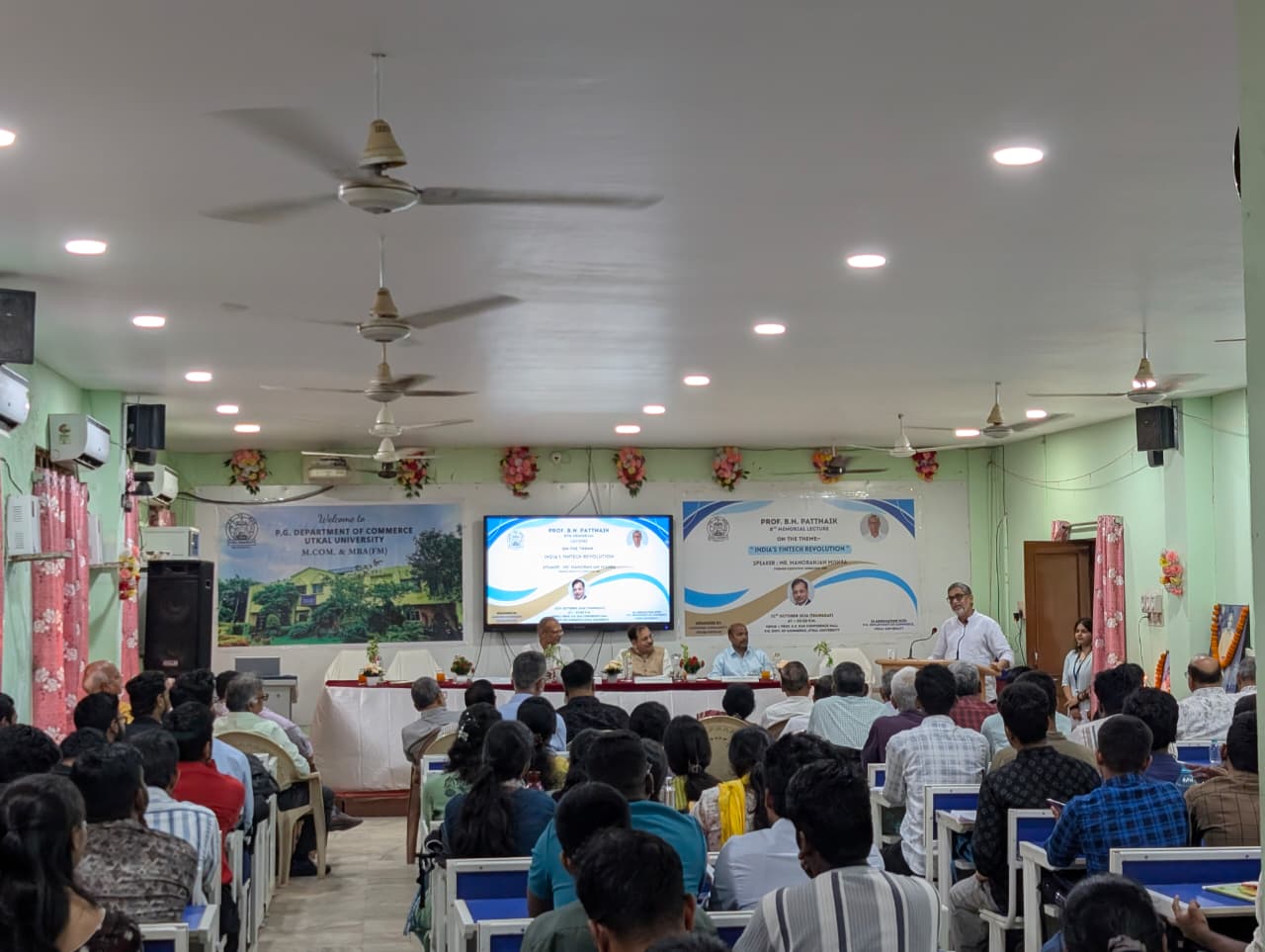Prof. B.N. Pattnaik Memorial Lecture held on 01.10.26 @ P.G. Department of Commerce, Utkal University. 